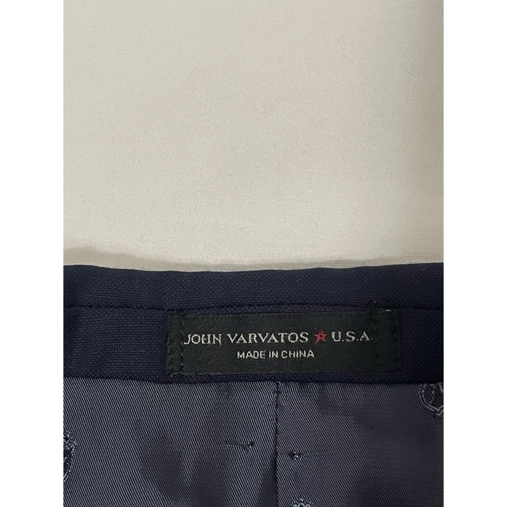 JOHN VARVATOS Bedford Wool Blend Blazer 40R Navy Sport‎ Coat 2 Button - Picture 2 of 10